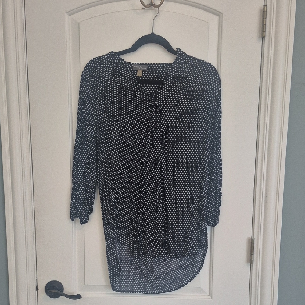 Black and White Polka Dot Women's Top